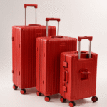 3-in-1 Red Aluminum Luggage Bag