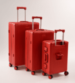 3-in-1 Red Aluminum Luggage Bag