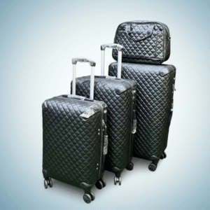 Diamond Quilted 4-in-1 Luggage Bag (Black)