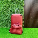 Diamond Quilted 4-in-1 Luggage Bag (Red) - Image 3