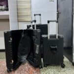 3-in-1 Black Aluminum Luggage Bag