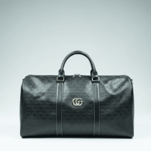 Gucci Luxe Monogram Leather Duffel Bag