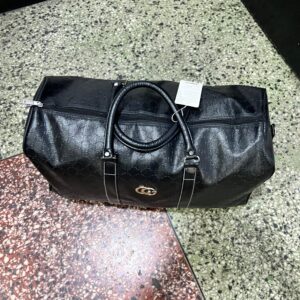 Gucci Luxe Monogram Leather Duffel Bag