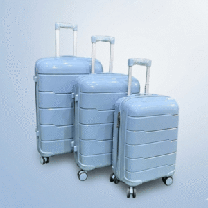 3-In-1 AzureStride Unbreakable Luggage Set (Light Blue)