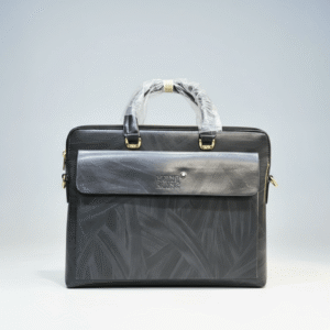Montblanc Black Leather Document Briefcase