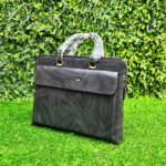 Montblanc Black Leather Document Briefcase - Image 3