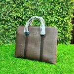 Montblanc Brown Leather Document Briefcase - Image 2