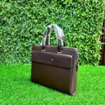 Montblanc Brown Leather Document Briefcase - Image 2