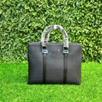 Montblanc Black Leather Document Briefcase - Image 3