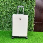 PC Aluminum 3-Piece Spinner Luggage Set (White)