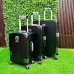 PC Aluminum 3-Piece Spinner Luggage Set (Black) - Image 2