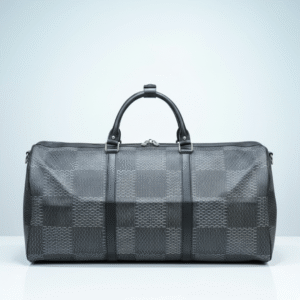 Elan Checkered Duffel Bag (Gray)