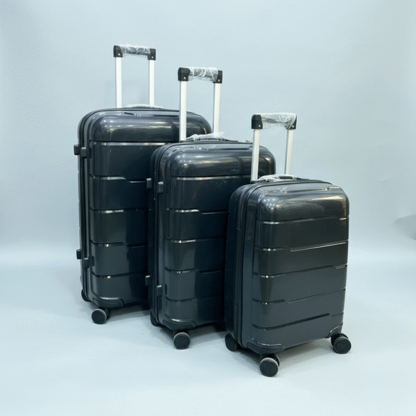 3-In-1 Black AzureStride Unbreakable Luggage Set