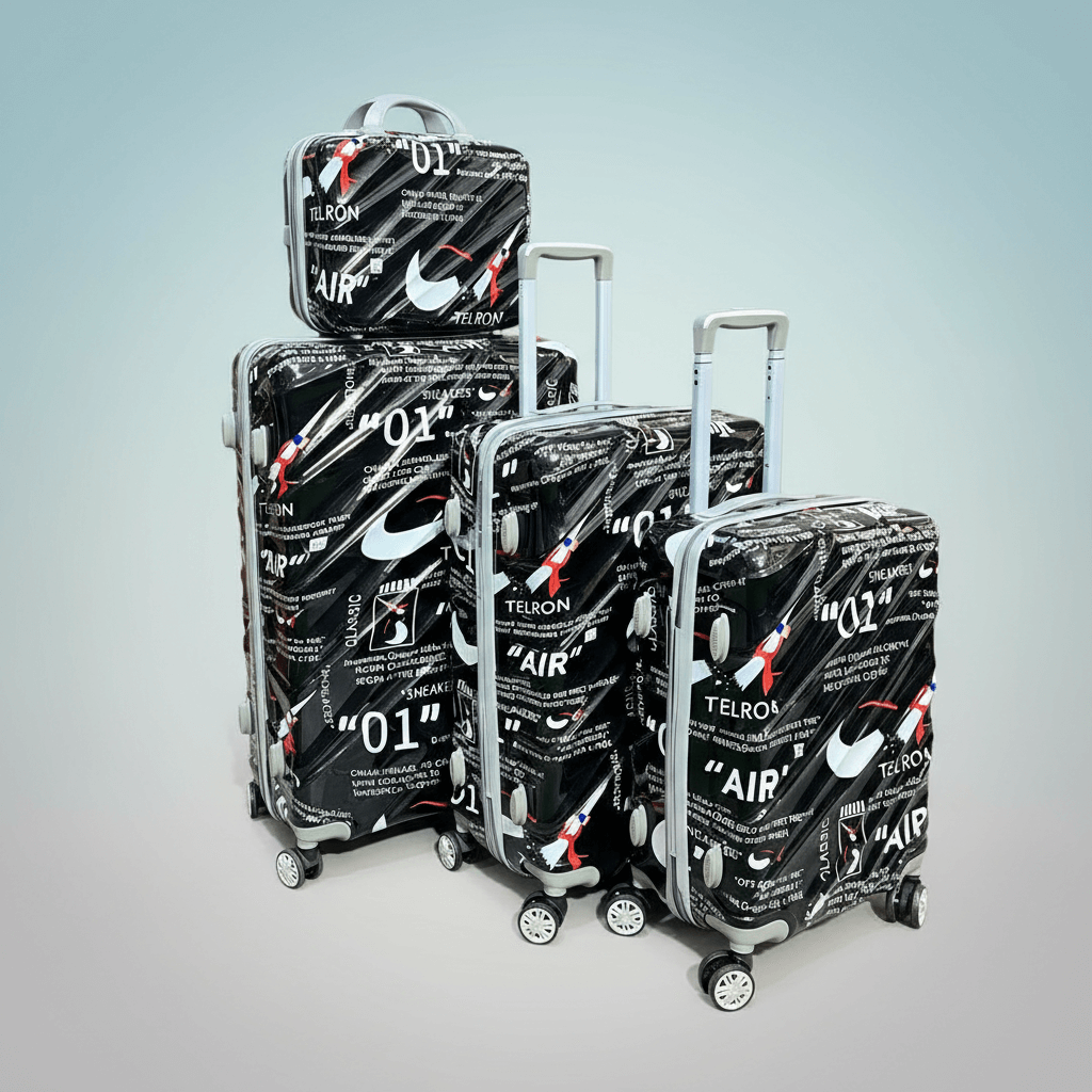 4-In-1 Black Urban Doodle Luxe Travel Set 4-In-1 Black Urban Doodle Luxe Travel Set