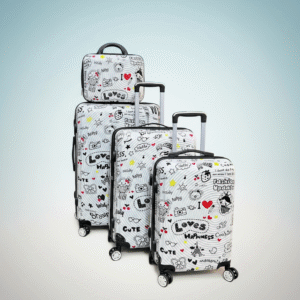 4-In-1 White Urban Doodle Luxe Travel Set