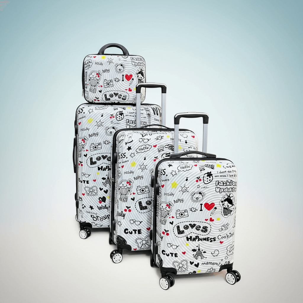 4-In-1 White Urban Doodle Luxe Travel Set 4-In-1 White Urban Doodle Luxe Travel Set