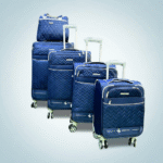5-Piece Navy Blue Swiss Polo Luggage Set