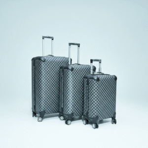 Checkered 3-Piece Luggage Set