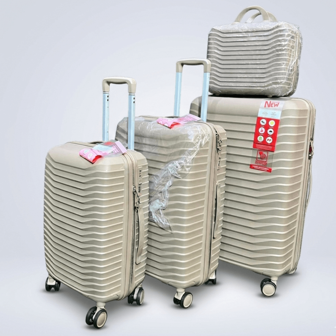 Leader Polo Light Brown Premium 4-In-1 Luggage Set Leader Polo Light Brown Premium 4-In-1 Luggage Set