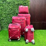 5-Piece Red Swiss Polo Luggage Set