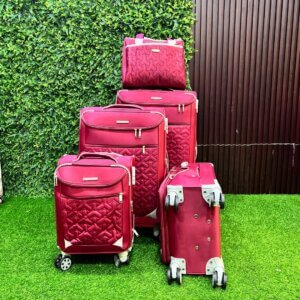 5-Piece Red Swiss Polo Luggage Set