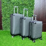 Checkered 3-Piece Travel Luggage Set - Image 2