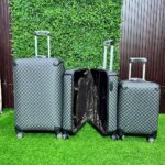 Checkered 3-Piece Travel Luggage Set - Image 3