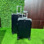 2-In-1 PC Black Aluminum Travel Luggage Set - Image 4